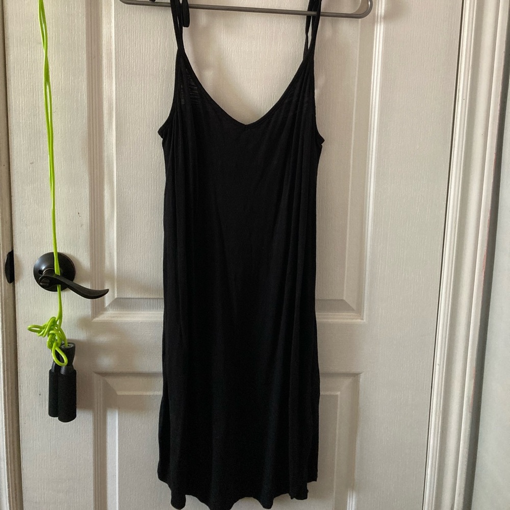 H&M basic spaghetti strap dress in black